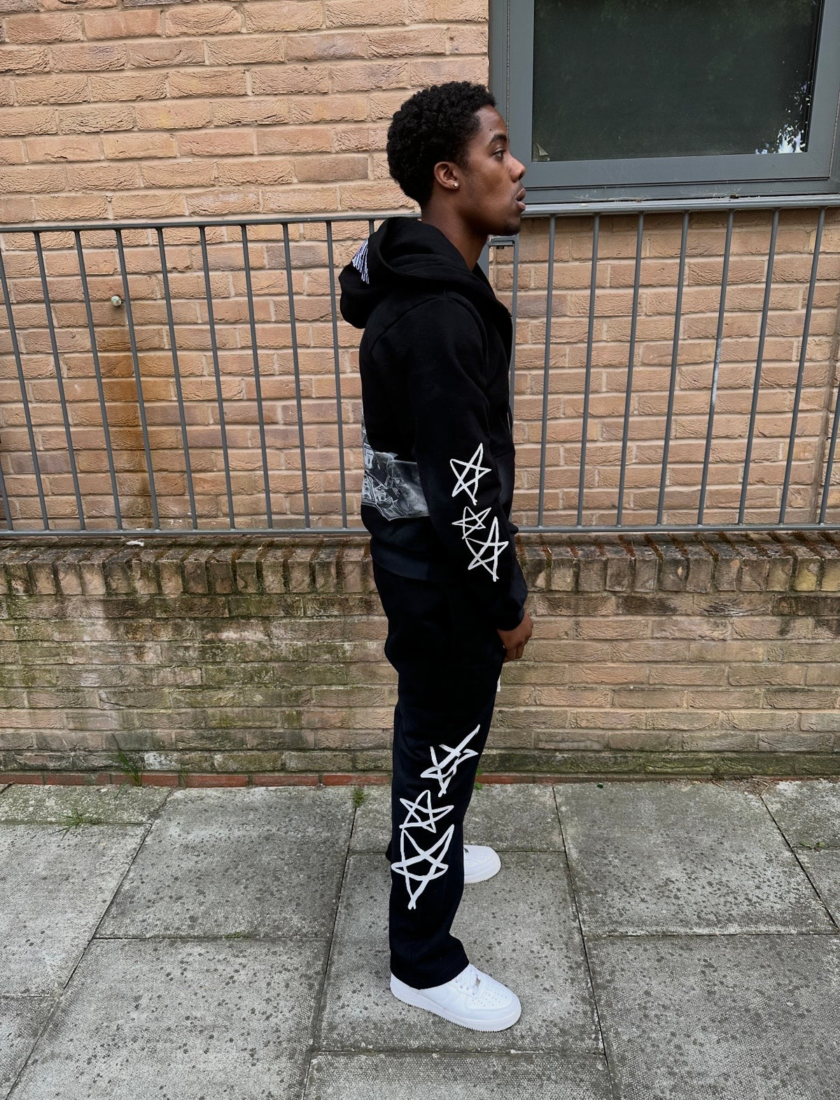 RCE 'Money' Acid Wash Tracksuit - Black